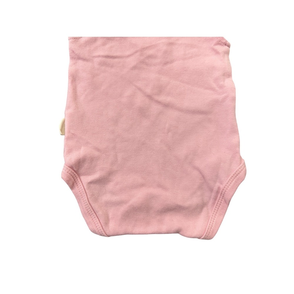 Rabbit Bear Organic Pink Floral Embroidered Ruffle Sleeve Bodysuit 3-6M 000031 - Picture 7 of 7